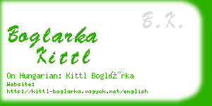 boglarka kittl business card